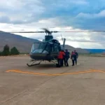 Evacuación aérea por un accidente en zona del volcán Tromen