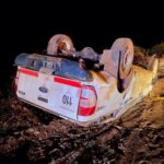 Tres personas fueron hospitalizadas tras un vuelco en Ruta 6