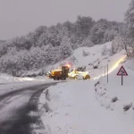 La nieve obligó a cerrar el paso Pino Hachado