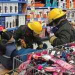 Simulacro de emergencia en un comercio de San Martín de los Andes
