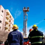 Rescate a 32 metros: así entrenaron los bomberos en Neuquén