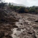 La Ruta 23 quedó totalmente cortada por un desprendimiento de rocas